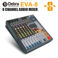 debra audio eva 8 8 channel audio mixerdj studio console mixer system built in bluetooth wireless receiver