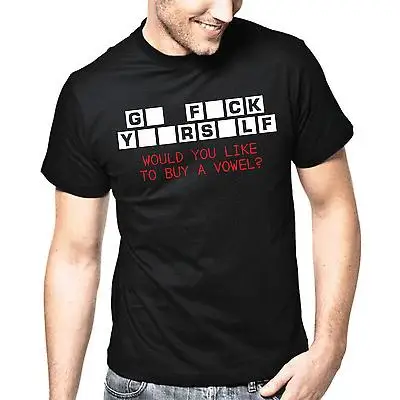 Идти Ебать Себя | Glucksrad Гласных S-XXL Футболки Мужская одежда