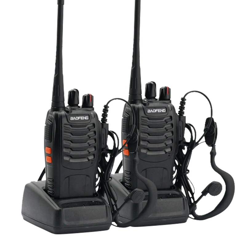 2 шт Baofeng BF-888S портативная рация 5 Вт двухсторонняя радио и гарнитура UHF 400-470 МГц