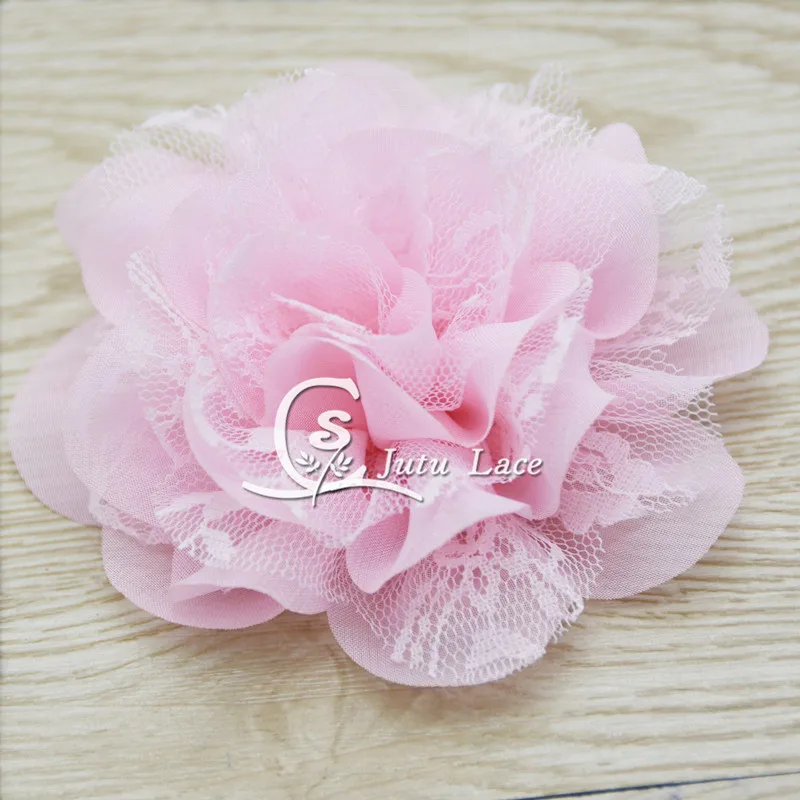 60 шт./лот шифоновые кружевные цветы 3 75 дюйма аксессуары для волос 30 цветов |