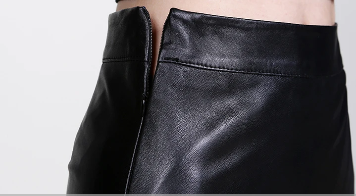 

2018 Spring and Autumn new design sexy women's PU skirt wave wavy