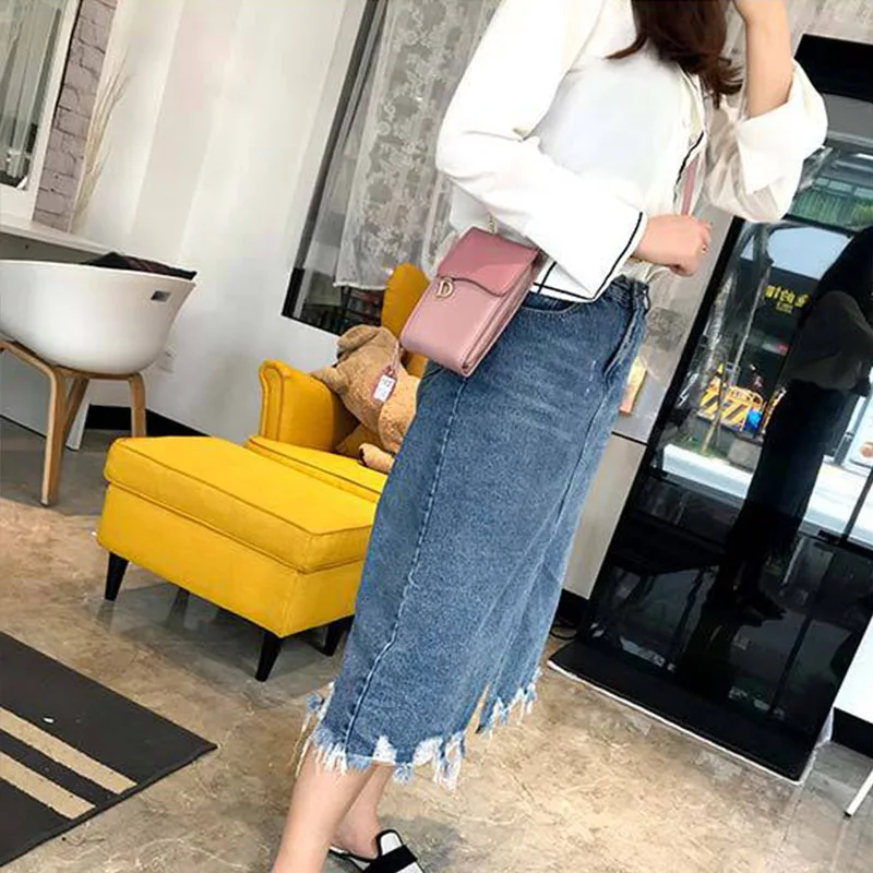 CICICUFF Genuine Leather Women Mobile Phone Bags Fashion Small Purse Female Chain Buckle Mini Shoulder Messenger Bag for IPhone