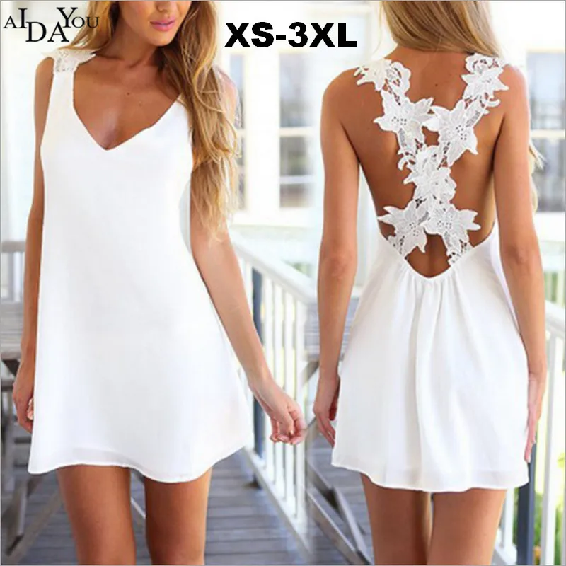 Женское летнее Мини Платье с V образным вырезом без рукавов|Женские платья| |