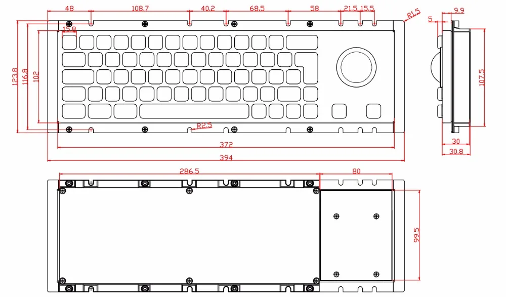 Механическая клавиатура с трекболом металлическая механическая киоск 65