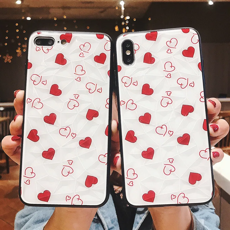 Клубника любовь чехол для iPhone X XS Max XR Мягкие TPU 7 8 6 6s плюс Встроенная Алмазный