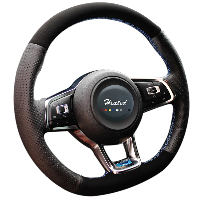 Оплетка на руль Обложка для Volkswagen VW Golf 7 GTI гольф R MK7 VW Polo GT Scirocco capa para volante