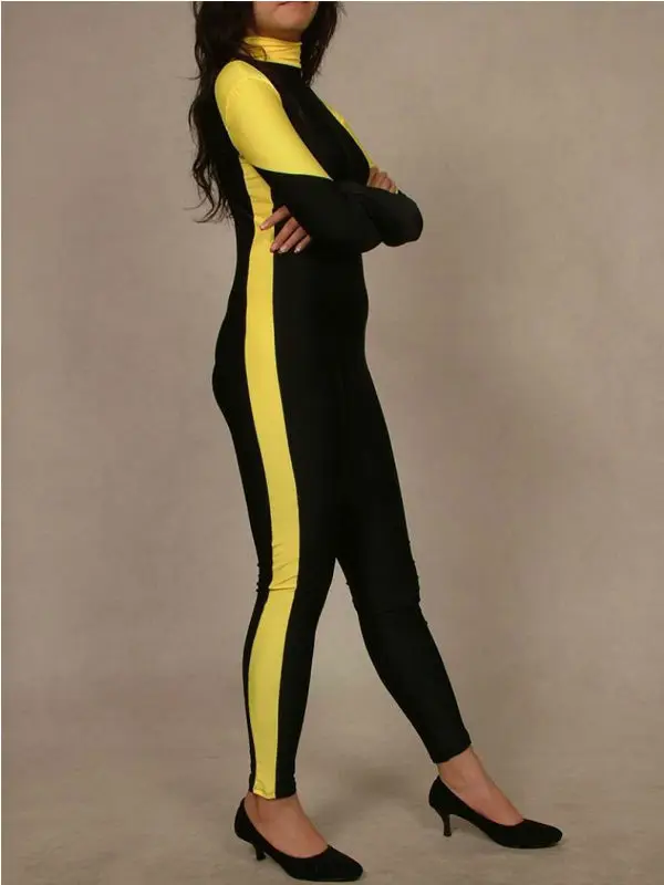 BetterParty комбинезон из спандекса и лайкры Zentai желтый черный комбинезон|catsuit sexy|bodysuit