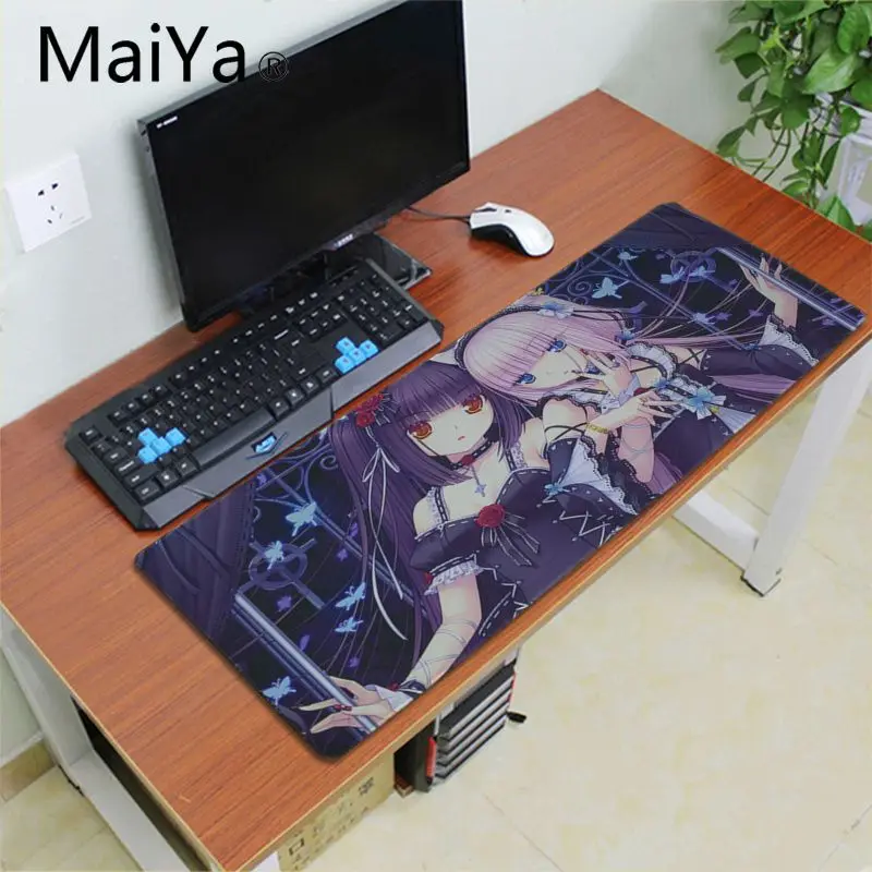 Maiya Hot ACG анимационная игра милые девушки Chocola Nekopara игровой коврик для мыши Настольный коврик большой коврик для мыши клавиатуры коврик - Цвет: Lock Edge 30x80cm