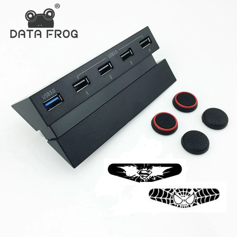 Usb-адаптер для передачи данных в виде лягушки для sony PS4, аксессуары, usb-хаб 3,0 и 2,0, usb-порт, игровая консоль, 5 в 1, набор, расширение для playstation 4