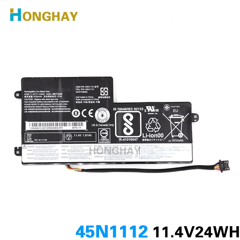 Оригинальный аккумулятор HONGHAY 45N1112 45N1113 для ноутбука Lenovo Thinkpad X240 X240S X250 X250S T440 T440S T540