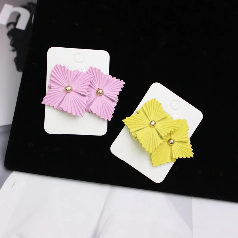 Shiny Side New Fashion Brand Jewelry Irregular Flower Stud Earrings for Women Statement Gift Elegant Free Shipping | Украшения и