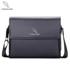Мужской кожаный портфель YUESKANGAROO, повседневная сумка-мессенджер для мужчин, сумка через плечо, 2018