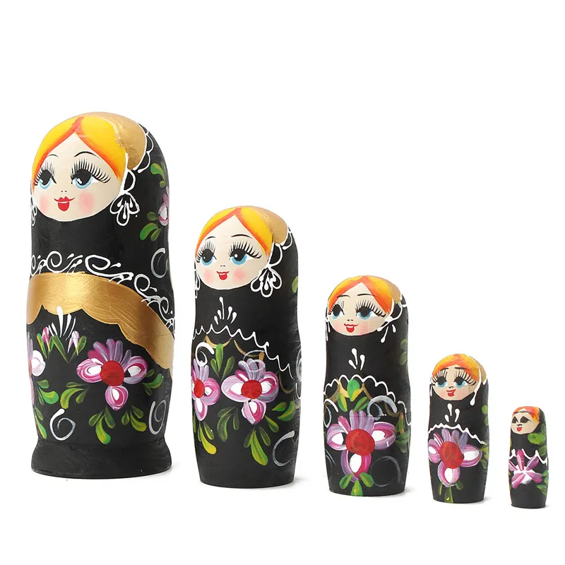 Изысканный 5 шт./компл. Матрешка Русская куклы бабушка деревянный Декор подарок