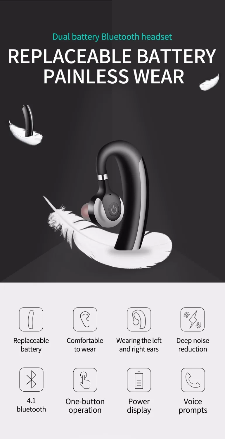 SANLEPUS Мини Bluetooth наушники Беспроводные спортивные наушники стерео гарнитура с микрофоном для телефонов и музыки