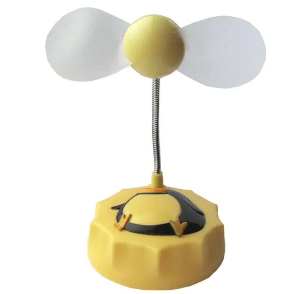 Креативный USB вентилятор 2 мягкие лезвия портативный мини настольный с ручкой