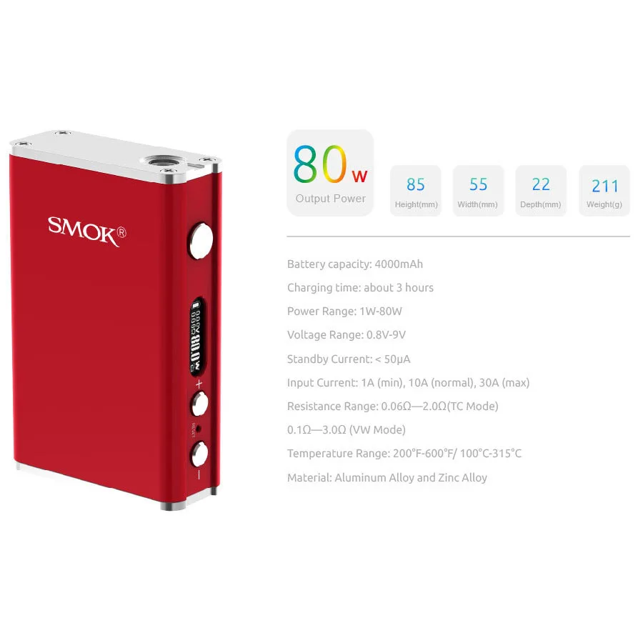 Электронная сигарета набор Vape ручка SMOK Micro One R80 коробка мод для TFV4 атомайзер