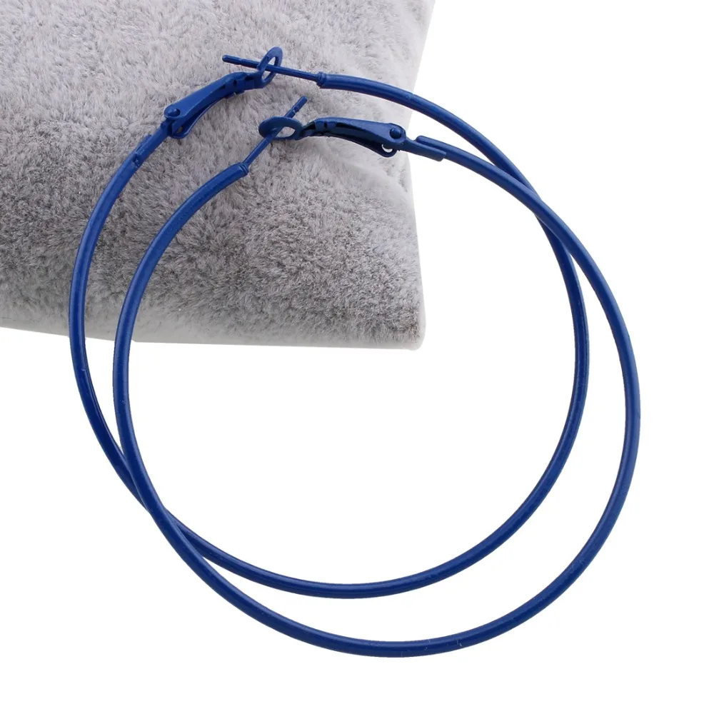 Серьги для женщин 12 цветов большие серьги кольца из нержавеющей стали женские