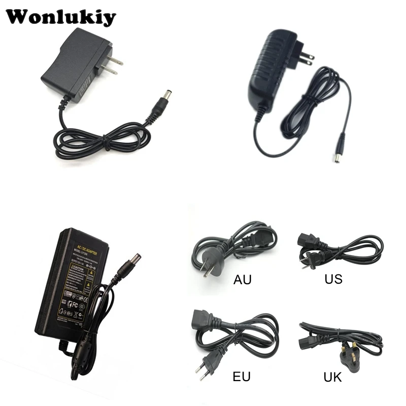 Wonlukiy AC 100 V 240 DC/DC 12 Питание адаптер трансформатор 1A 2A 3A 5A 6A 8A Зарядное устройство
