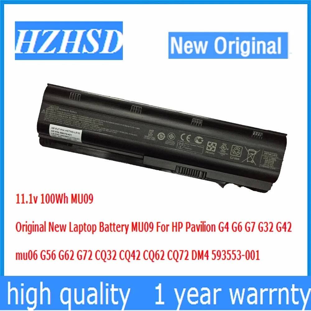 11 1 v 100Wh MU09 Оригинальный Новый ноутбук Батарея для струйного принтера HP Pavilion G4 G6 G7