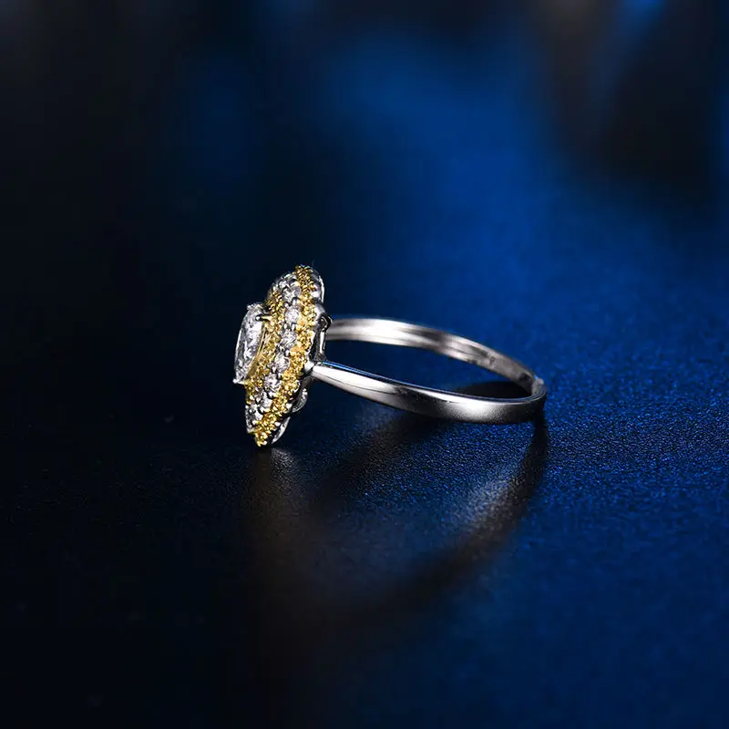 Женское кольцо из белого золота 14 к с бриллиантами|ring design|gold naturalring ring |