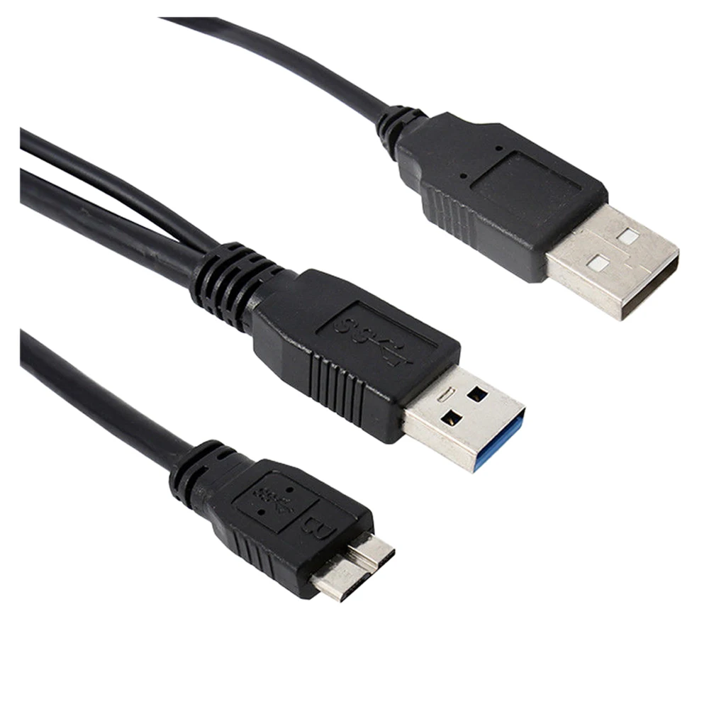 0 5 м высокоскоростной двойной USB 3 A штекер к Micro B Y кабель для перемещения жесткого