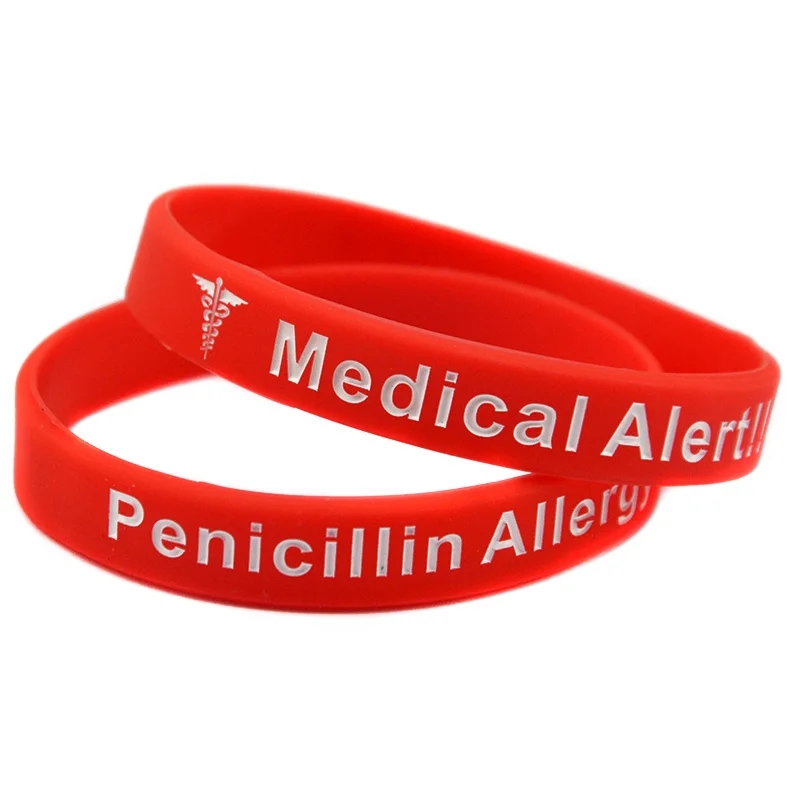 1 шт. силиконовый браслет для напоминания 3 цвета|silicone wristband|medical alert braceletsmedical |