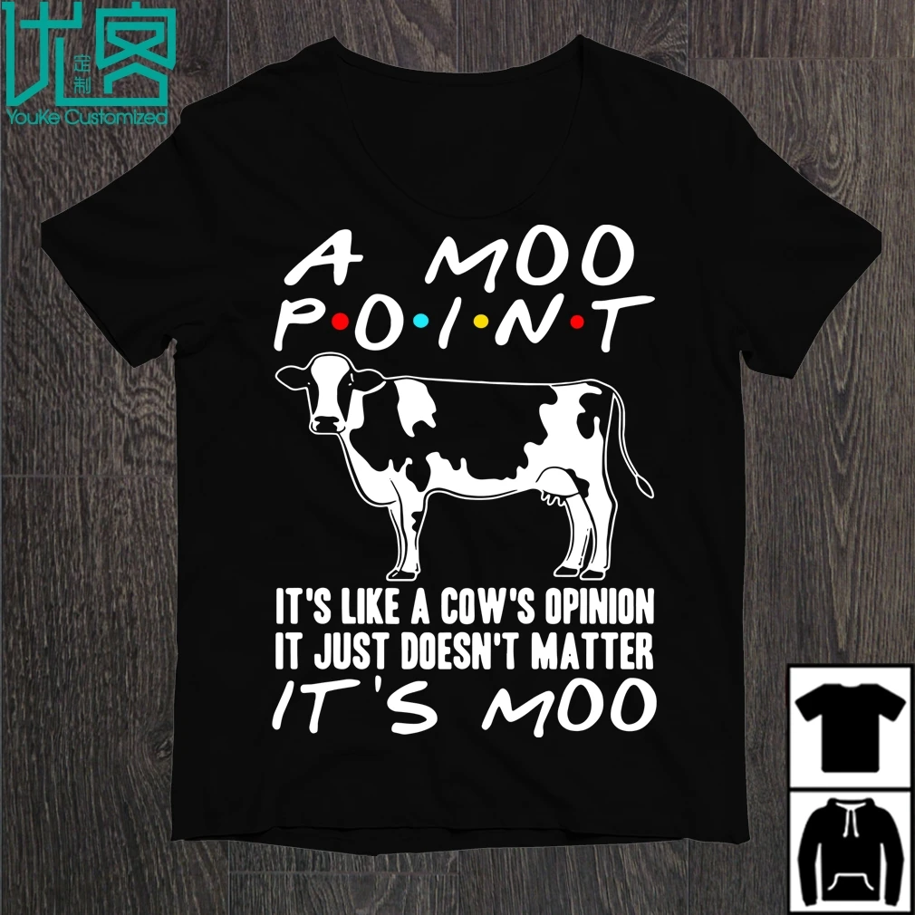 Мужская футболка с коротким рукавом It's Moo летняя принтом Корова не имеет