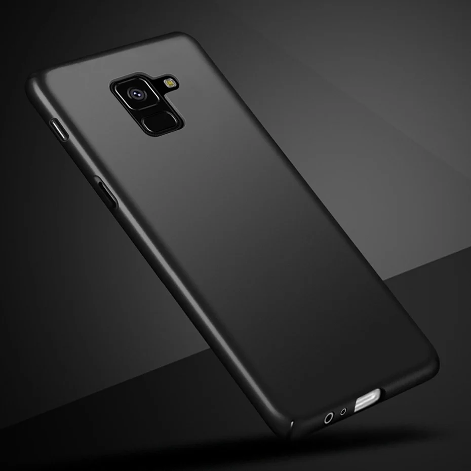 Black Чехол для телефона для samsung Galaxy J6 чехол на samsung J6 Fundas жесткий матовый чехол для samsung Galaxy J6 плюс J600 J610F чехол - Цвет: Black