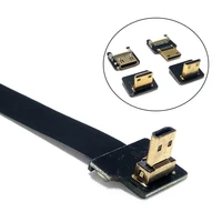 down 90 degree fpv micro hdmi compatible male to mini hdmi fpc flexible flat cable for gopro multicopter aerial photography