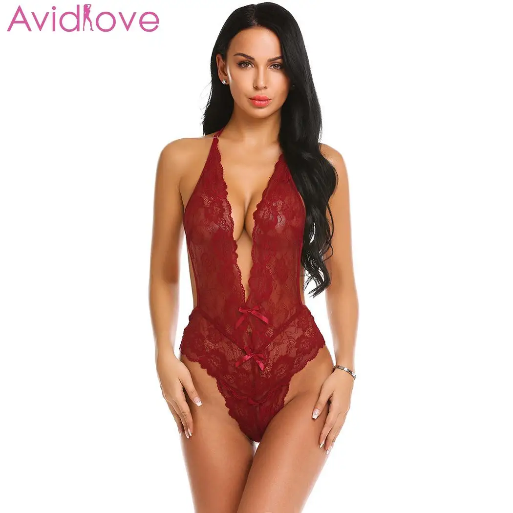 Avidlove Женское боди с чулками эротические костюмы открытой спиной сексуальное