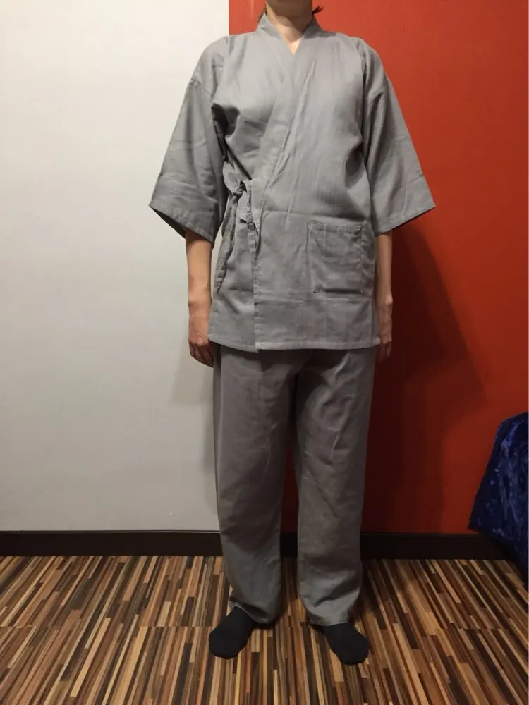 Традиционные японские кимоно для мужчин из японского хлопка Yukata Мужская домашняя одежда Костюмы мужские пижамы 021505
