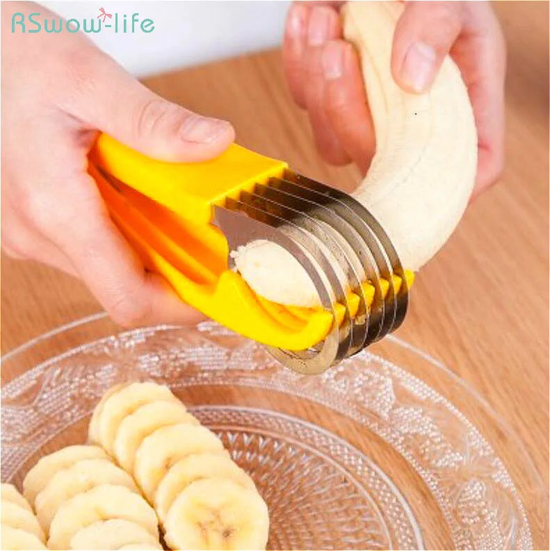 

Fruit Cutting Tool Banana Slicer Banana Household Creative Fruit Cutter Full Set Fruits Slicer Kitchen Gadgets Stainless Steel