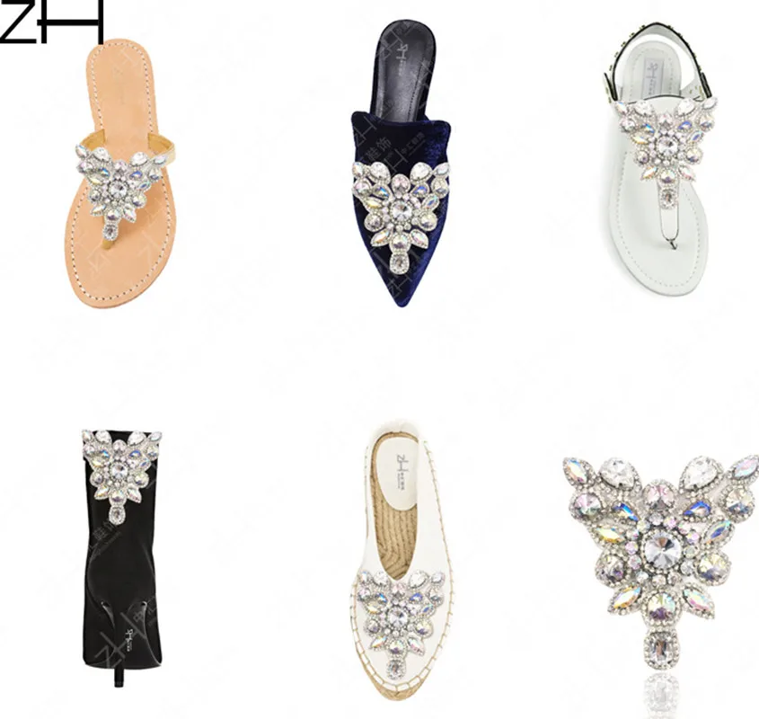 2pcs/Lot mix Crystal Rhinestone Applique Flatback Sew On Claw Rhinestone pearl For Wedding Dress Decoration Belt Shoes Clothing