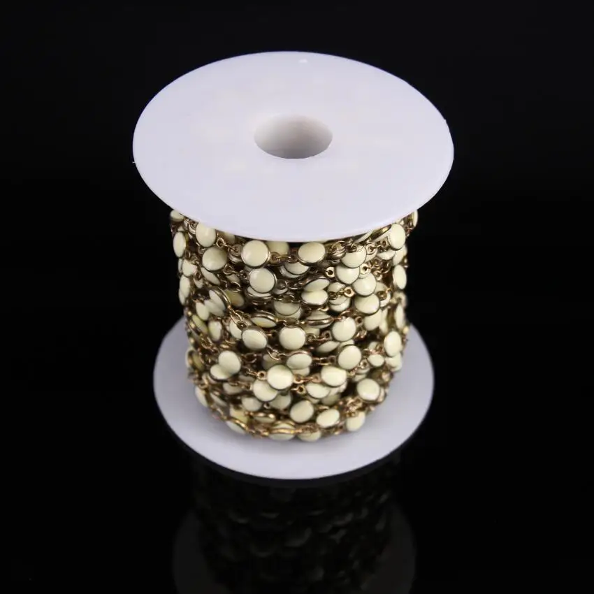 Howlite цветной лампворк 6 мм плоские круглые бисерные медные четки цепи