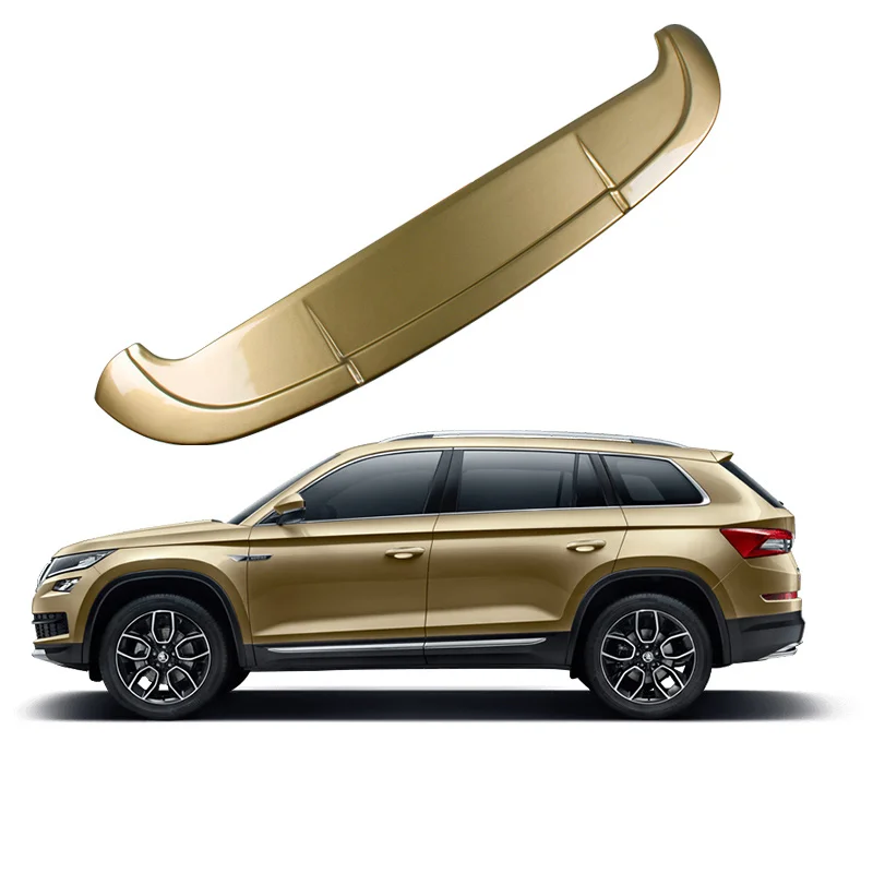 Автомобильный задний спойлер из углеродного волокна для Skoda Kodiaq, внешний белый черный спойлер, багажник, задний багажник, крыло, автомобильные аксессуары - Цвет: dark golden