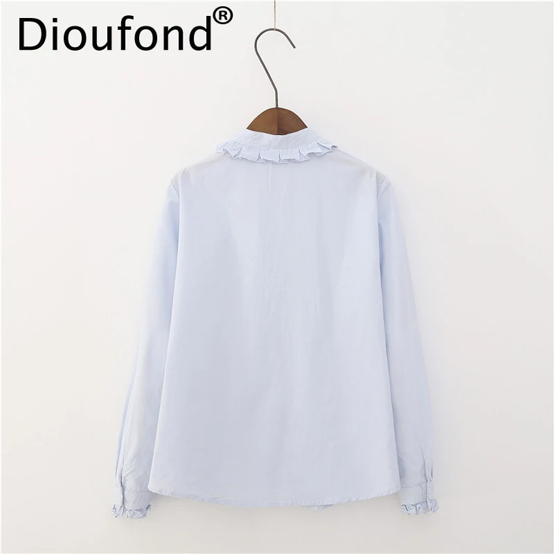 Женская блузка с длинным рукавом воротником стойкой и оборками|blouse long|women blouse long