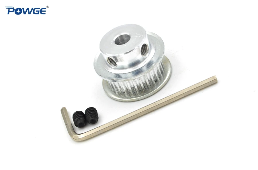 POWGE GT 25 зубов 2GT зубчатый шкив Диаметр 5/6/6,35/7 Plus/8 мм для GT2 зубчатый ремень высокое качество, шириной 6 мм/10 мм небольшой зазор 25 зубов 25 T