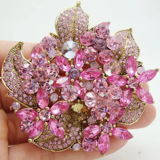 Новая летняя Модная стильная брошь в виде цветочного кластера розовая Брошь