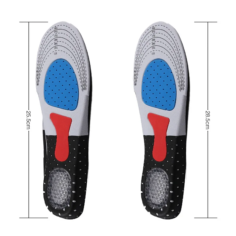 

Newly 1 Pair Foot Silicone Gel Insoles Pads Orthotic Arch Support Shoes Pads 19ing