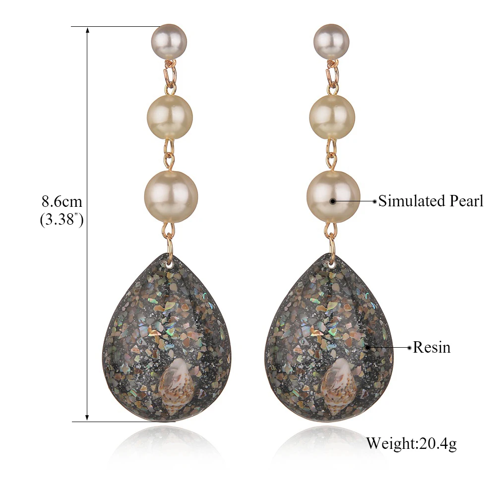 UAM летние модные женские подарочные длинные белые черные розовые серьги-подвески