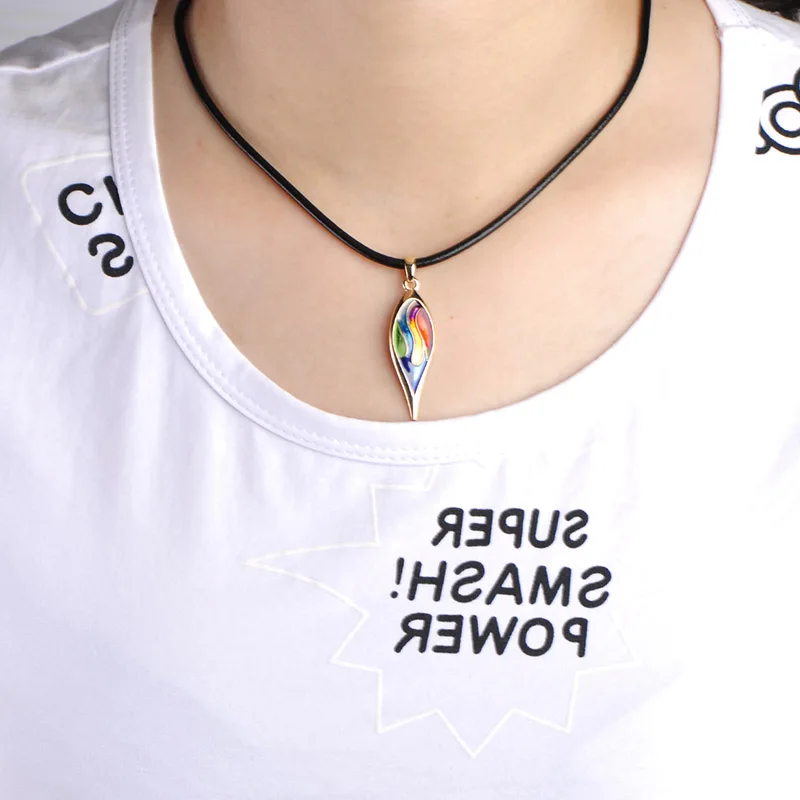 Blucome Latest Enamel Leaves Long Earrings Necklace Set Wedding Women Girls Jewelry Sets Black Rope Chokers Pendants Pendientes | Украшения