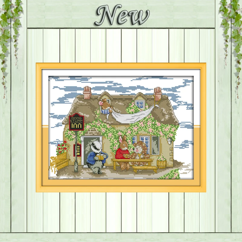 Набор для вышивки крестиком DMC 14CT 11CT в стиле кофе с принтом виде животных|cross stitch