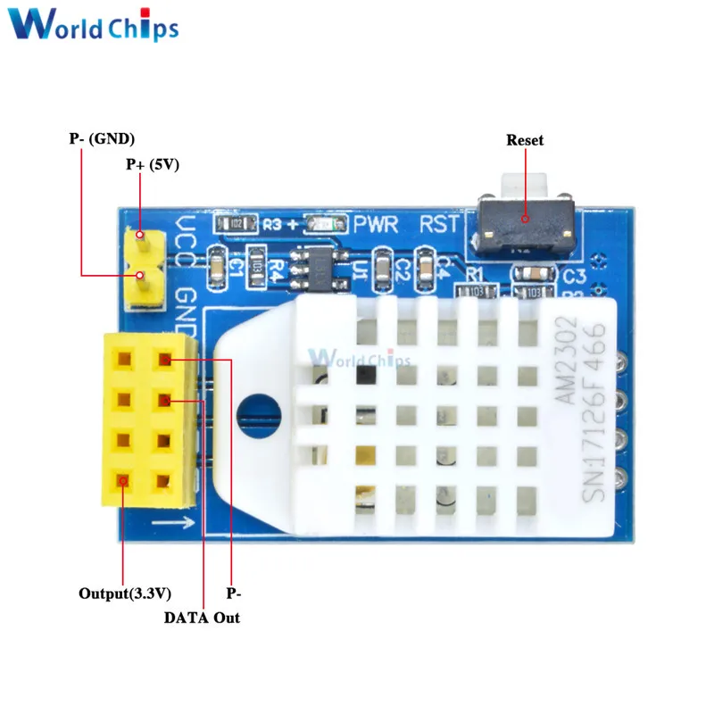 Беспроводной Wifi ESP8266 ESP 01 01S DHT11 DHT22 AM2302 Цифровой Датчик температуры и влажности