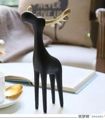 Винтажный Золотой олень в американском и стиле 1-3 шт. украшение для гостиной