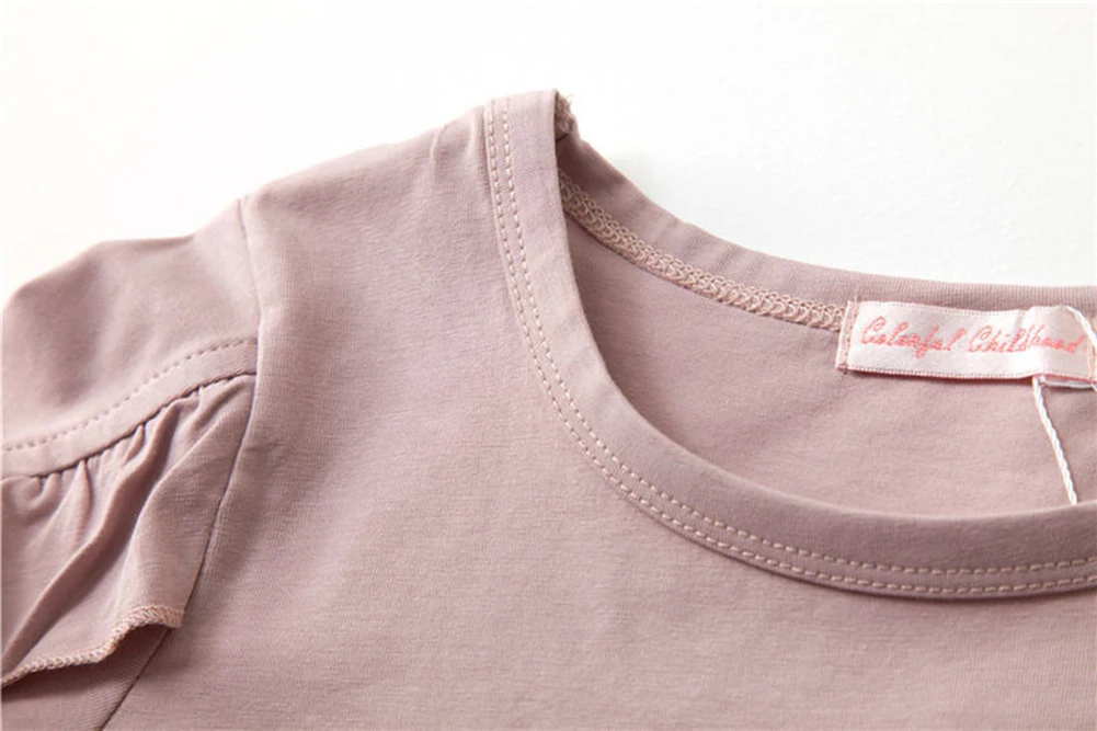 Весенняя одежда для малышей Детская футболка маленьких девочек топы блузка