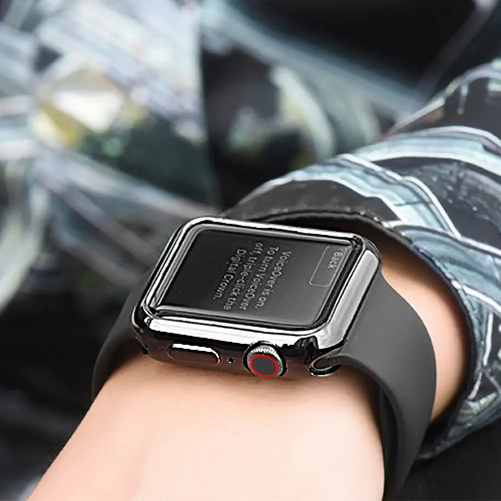 38/42/40/44 мм часы чехол для Apple Watch Series 5 4 3 2 1 Бампер Мягкий чехол из ТПУ с узором для наручных часов iWatch, защитная рамка для Для мужчин/Для женщин