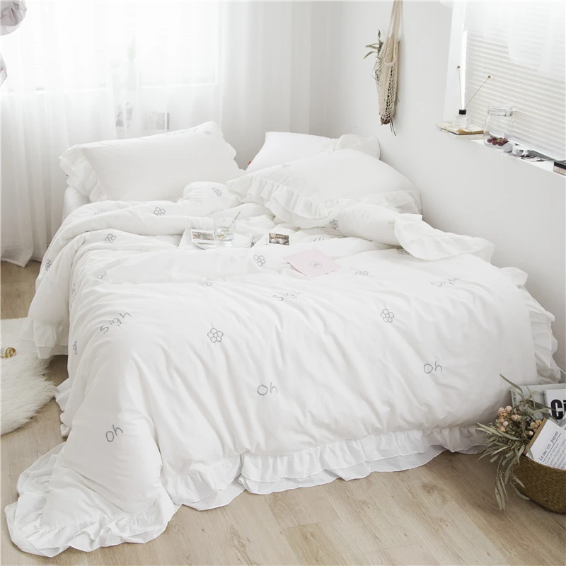 Мягкое постельное белье из промытого хлопка роскошное покрывало/пододеяльник