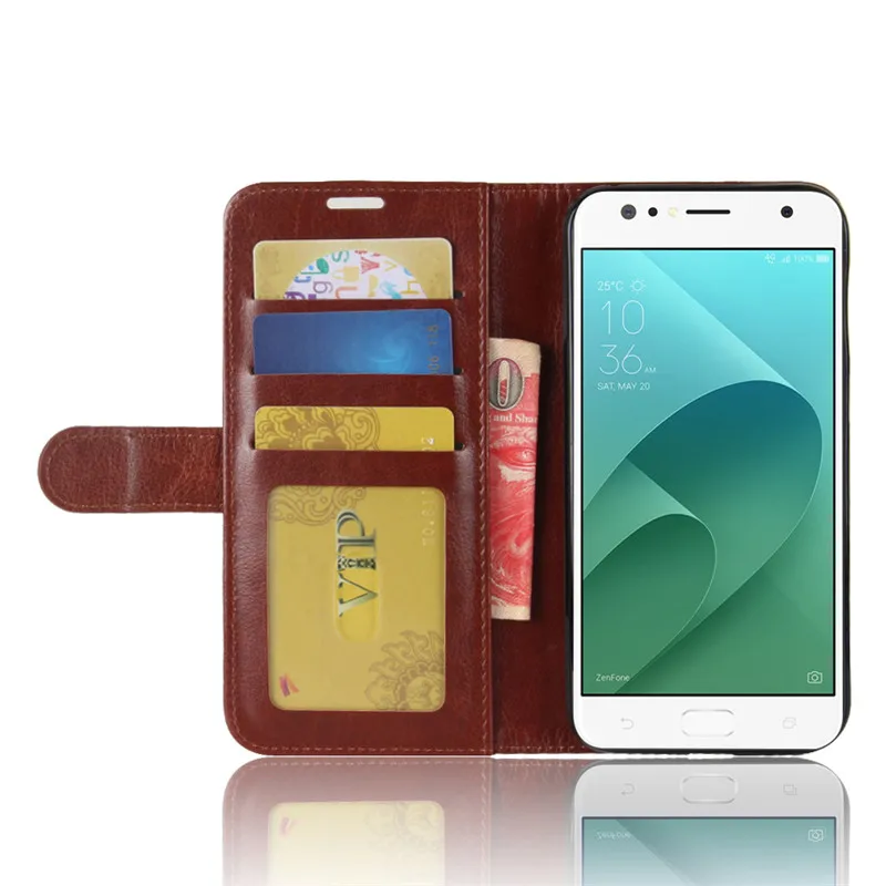 Чехол для ASUS Zenfone 4 Selfie ZD553KL роскошный флип чехол из искусственной кожи и мягкого