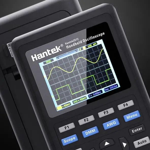 Hantek 2D72 Hantek 3в1 цифровой осциллограф+ генератор сигналов+ мультиметр портативный USB 2 канала 40 МГц 70 МГц ЖК-дисплей тестовый метр инструменты - Цвет: Hantek 2D72
