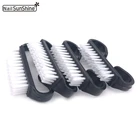 Новинка, 10 шт.лот, Черная Кисть для нейл-арта, акриловая Пыль для ногтей, пластиковый маникюрный очиститель для ногтей, набор для удаления пыли с небольшим углом, инструмент для очистки
